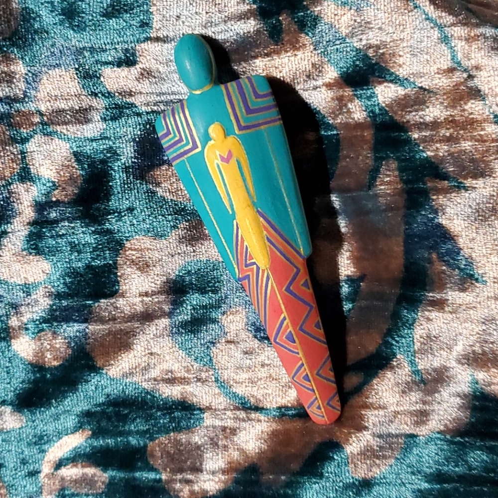 Vintage Laurel Burch Rare Handsigned Brooch